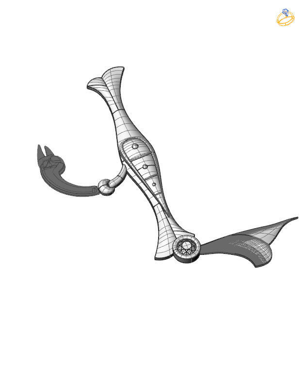 Bird-calligraphy pendants V 3D print model_1