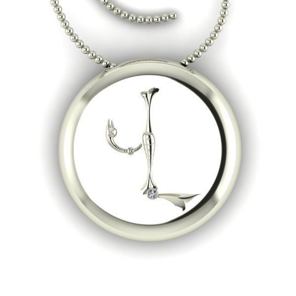 Bird-calligraphy pendants V 3D print model_12