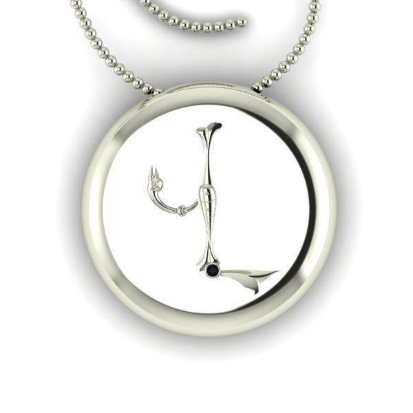 Bird-calligraphy pendants V 3D print model_13