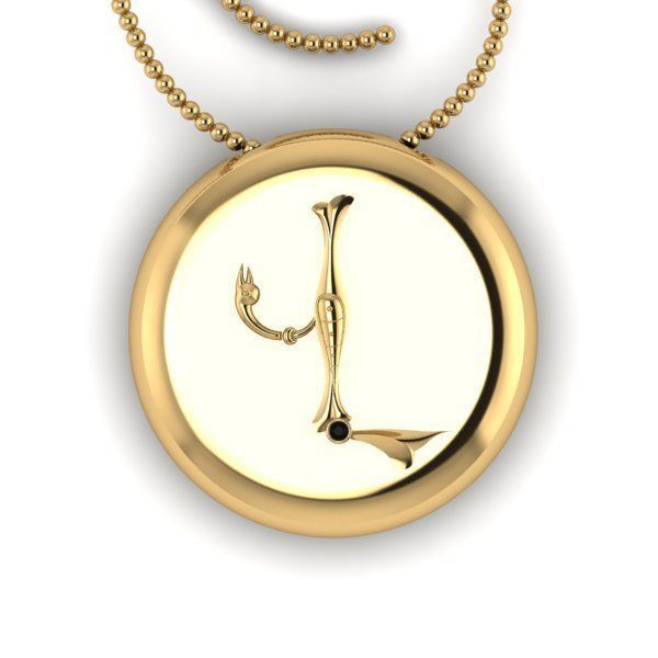 Bird-calligraphy pendants V 3D print model_17