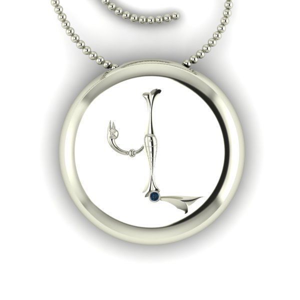 Bird-calligraphy pendants V 3D print model_11