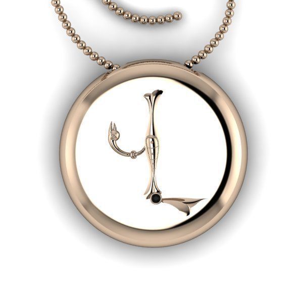 Bird-calligraphy pendants V 3D print model_9