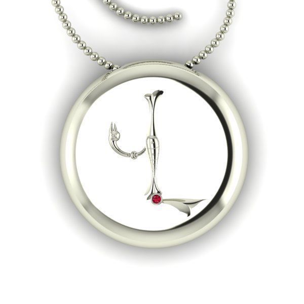 Bird-calligraphy pendants V 3D print model_14