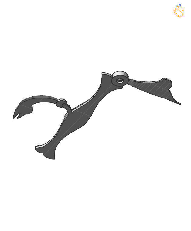 Bird-calligraphy pendants V 3D print model_2