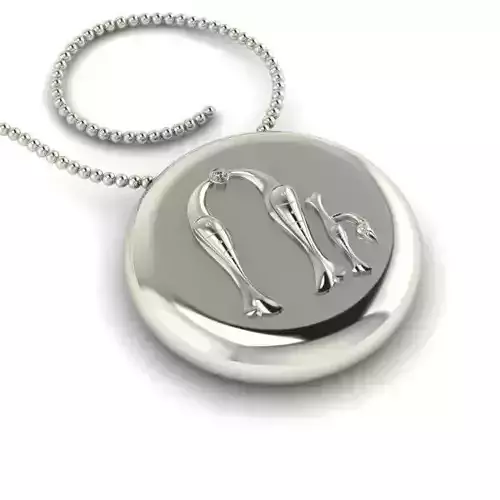 Bird-calligraphy pendants U