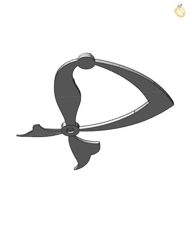 Bird-calligraphy pendants Tch 3D print model_2