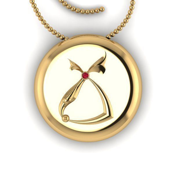 Bird-calligraphy pendants Tch 3D print model_18