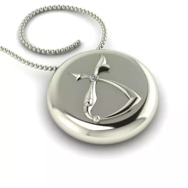 Bird-calligraphy pendants Tch 3D print model_0