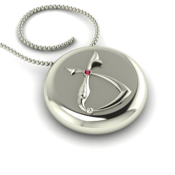 Bird-calligraphy pendants Tch 3D print model_25