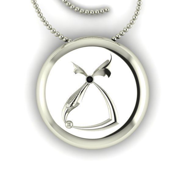 Bird-calligraphy pendants Tch 3D print model_13