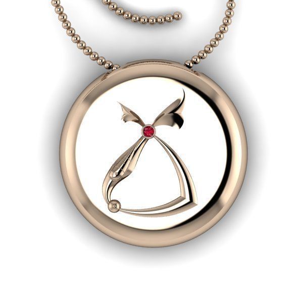 Bird-calligraphy pendants Tch 3D print model_10