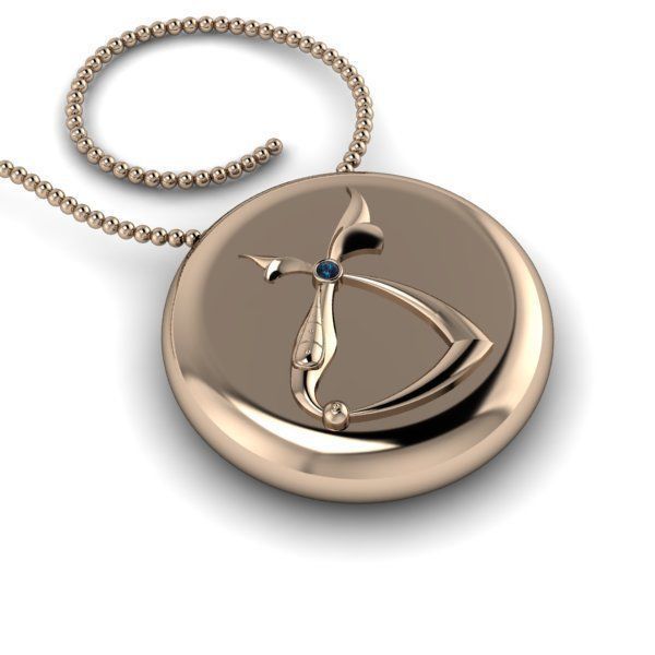 Bird-calligraphy pendants Tch 3D print model_19