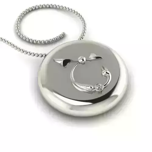 Bird-calligraphy pendants Sh