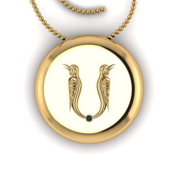 Bird-calligraphy pendants S 3D print model_15