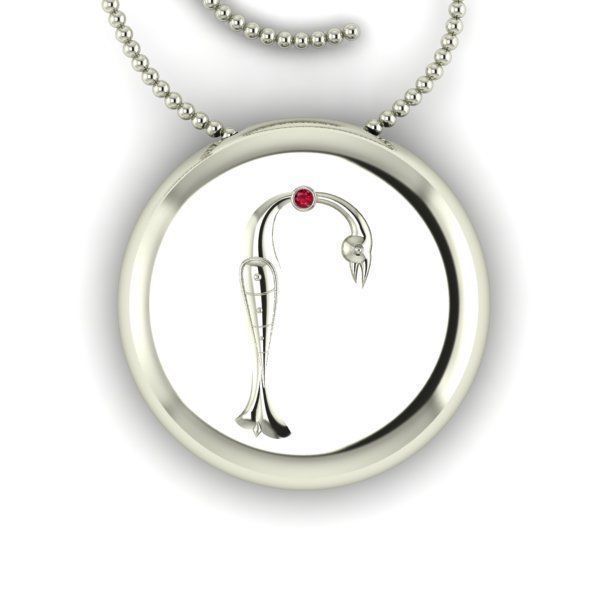 Bird-calligraphy pendants Rh 3D print model_14