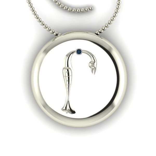 Bird-calligraphy pendants Rh 3D print model_11