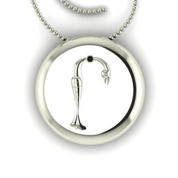 Bird-calligraphy pendants Rh 3D print model_13