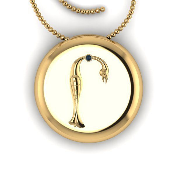 Bird-calligraphy pendants Rh 3D print model_15