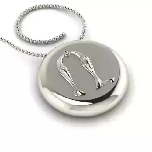 Bird-calligraphy pendants R