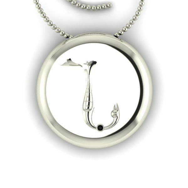 Bird-calligraphy pendants N 3D print model_13