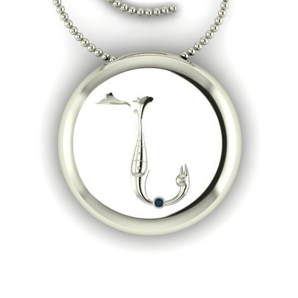 Bird-calligraphy pendants N 3D print model_11