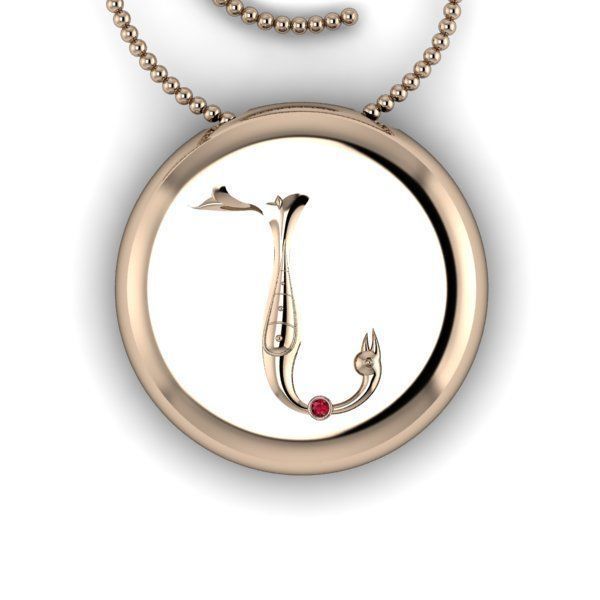 Bird-calligraphy pendants N 3D print model_10