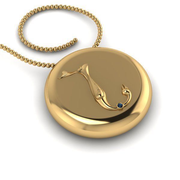 Bird-calligraphy pendants N 3D print model_26