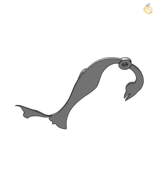 Bird-calligraphy pendants N 3D print model_2