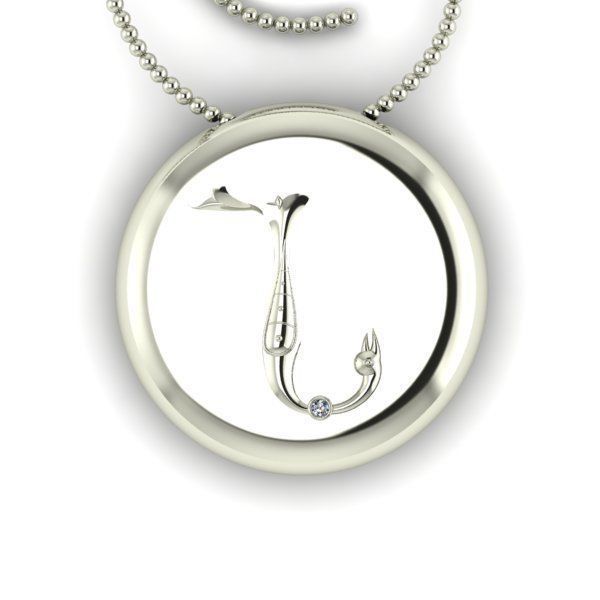 Bird-calligraphy pendants N 3D print model_12