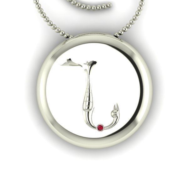 Bird-calligraphy pendants N 3D print model_14