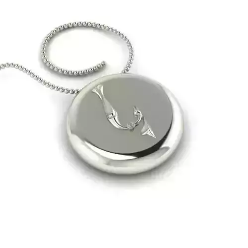 Bird-calligraphy pendants K