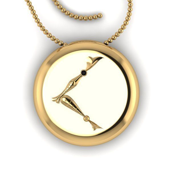 Bird-calligraphy pendants H 3D print model_17