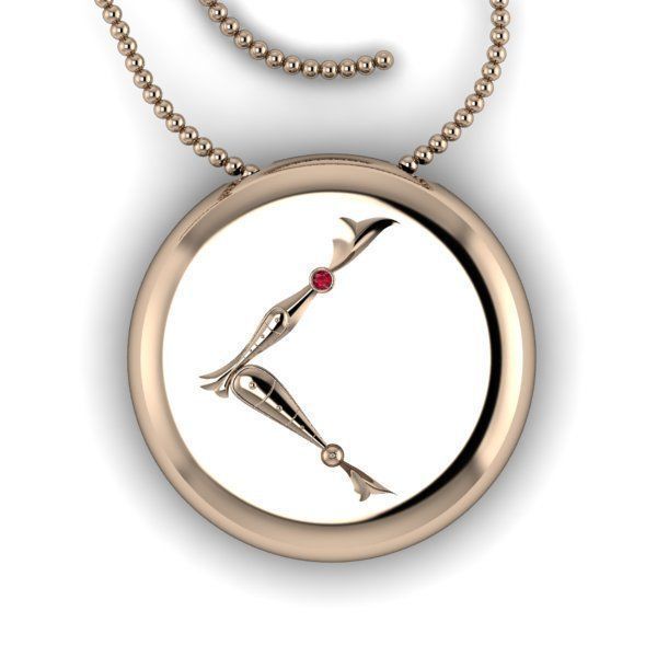 Bird-calligraphy pendants H 3D print model_10