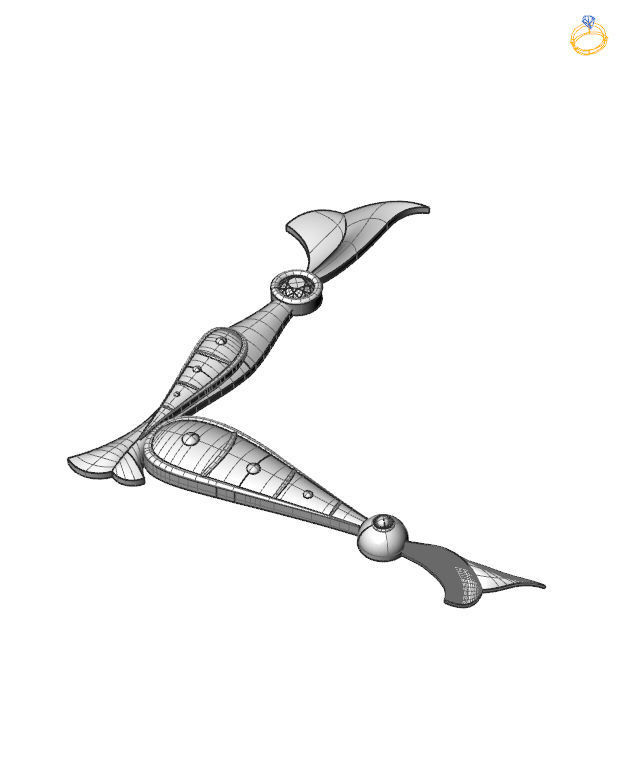 Bird-calligraphy pendants H 3D print model_1