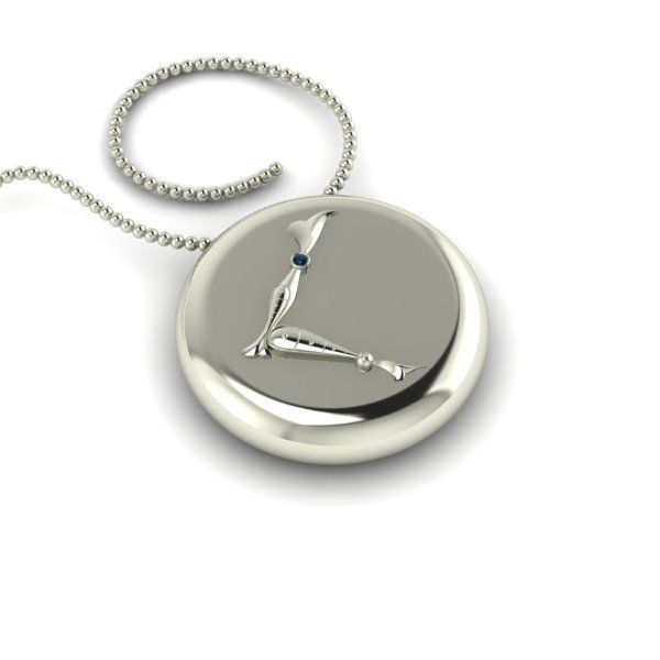 Bird-calligraphy pendants H 3D print model_23