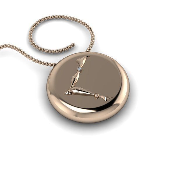 Bird-calligraphy pendants H 3D print model_20