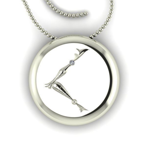 Bird-calligraphy pendants H 3D print model_12