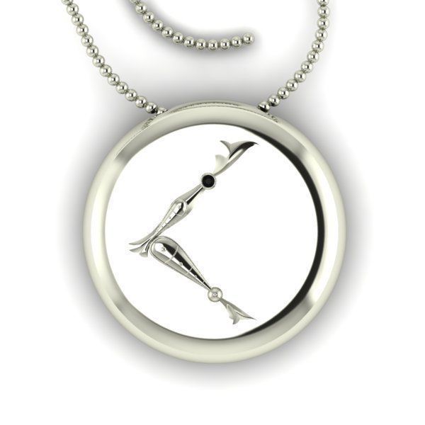 Bird-calligraphy pendants H 3D print model_13