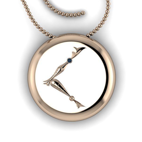 Bird-calligraphy pendants H 3D print model_7