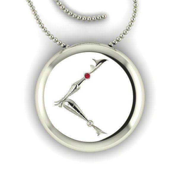 Bird-calligraphy pendants H 3D print model_14