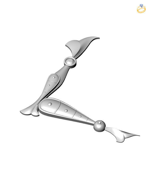 Bird-calligraphy pendants H 3D print model_3