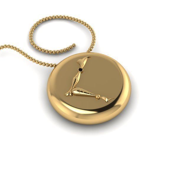 Bird-calligraphy pendants H 3D print model_28