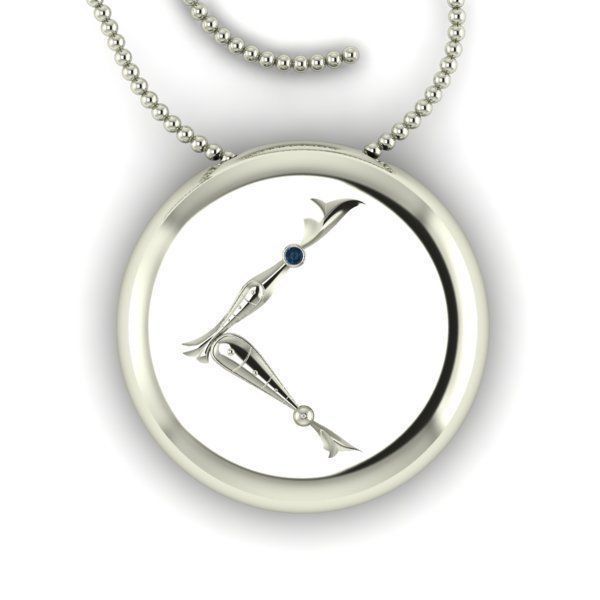 Bird-calligraphy pendants H 3D print model_11