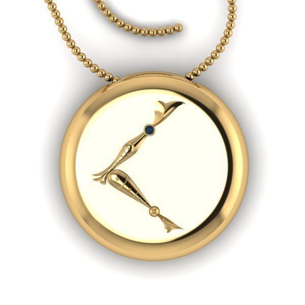 Bird-calligraphy pendants H 3D print model_15