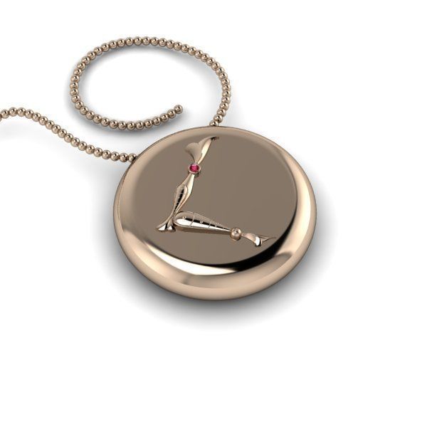 Bird-calligraphy pendants H 3D print model_22