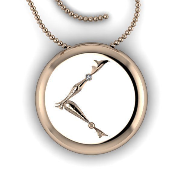 Bird-calligraphy pendants H 3D print model_8