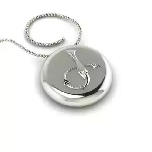Bird-calligraphy pendants Ge