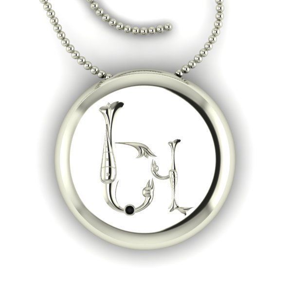 Bird-calligraphy pendants Ev 3D print model_11