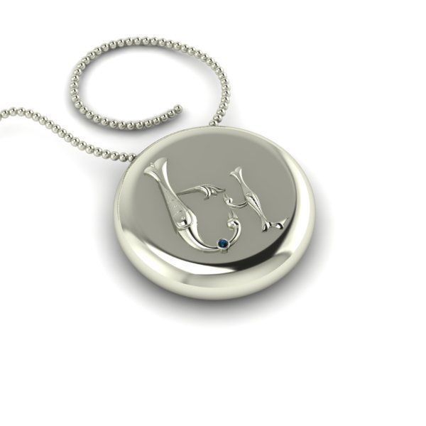 Bird-calligraphy pendants Ev 3D print model_21