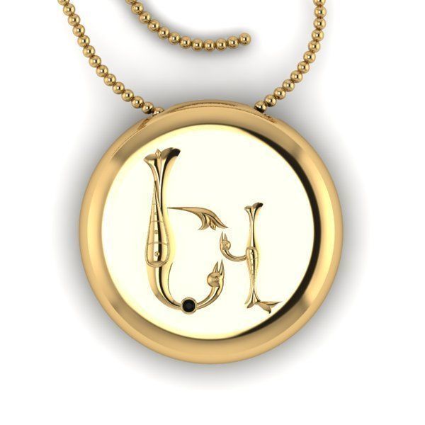 Bird-calligraphy pendants Ev 3D print model_15